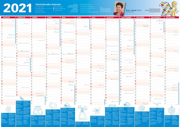 Es gibt den „Interkulturellen Kalender“ für 2021 wieder